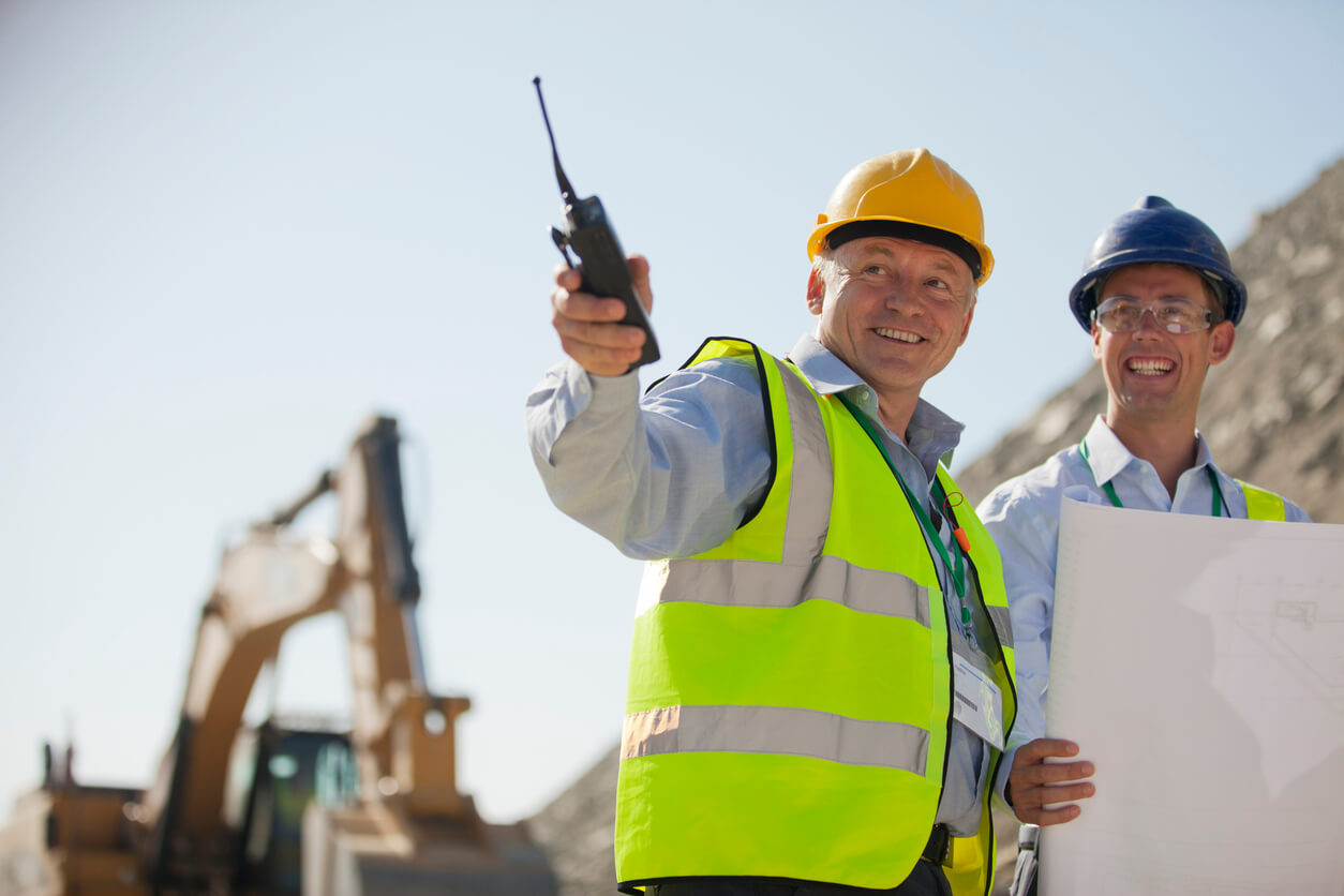 men on site in high vis