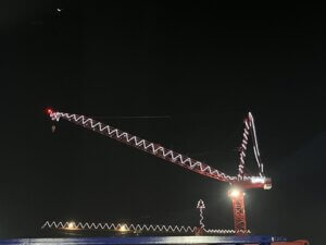 Sheffield Tower Crane Christmas Lights