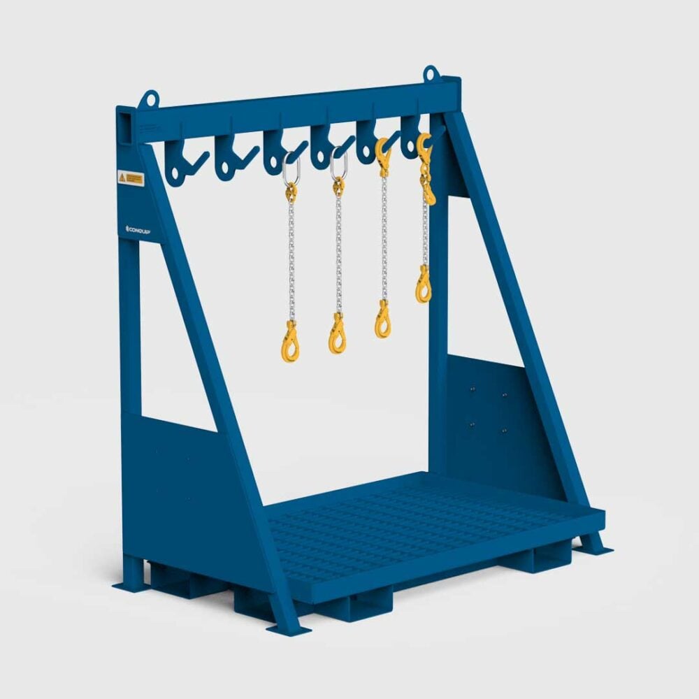conquip compact chain storage rack 3 single row rf