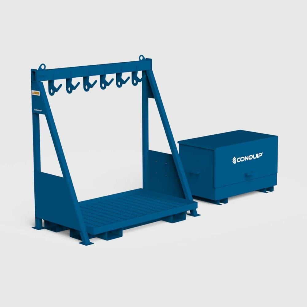 conquip compact chain storage rack 6 toolbox separate rf