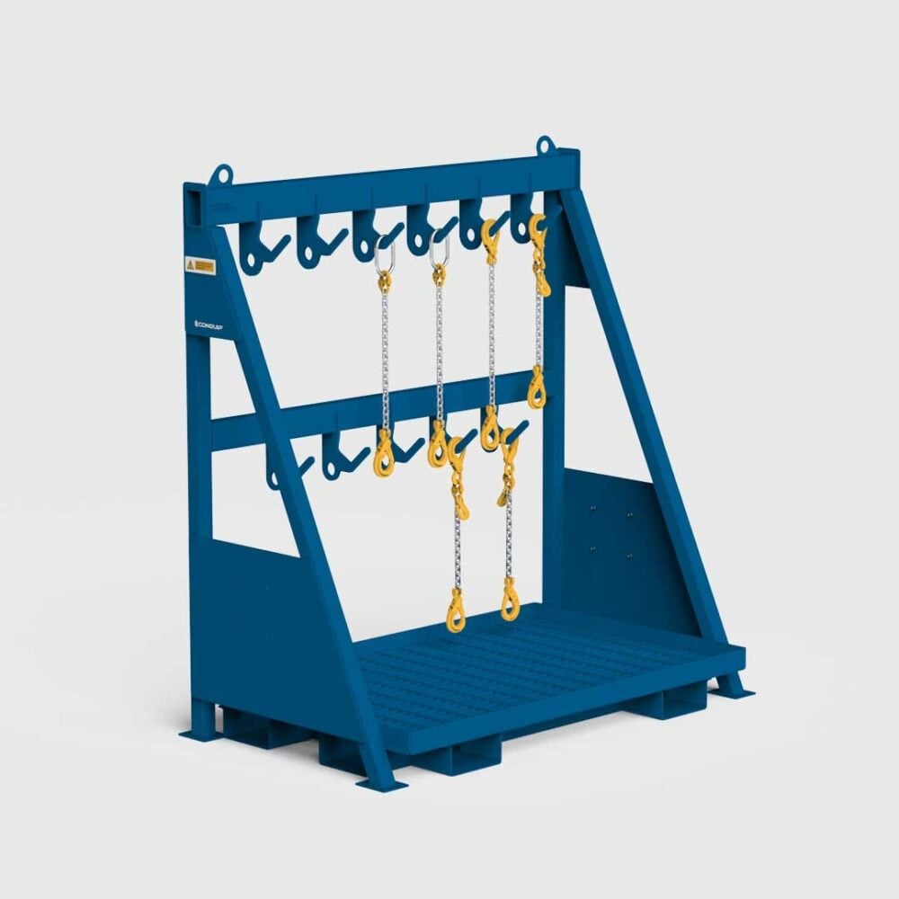 conquip compact chain storage rack 9 double row rf