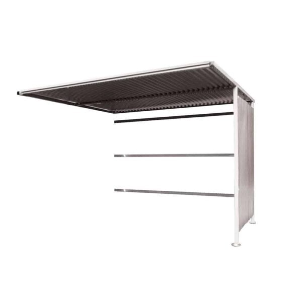 Traditional Cycle Shelter 2180.3060.2500 Extension - Galvanised Panels (Type G)