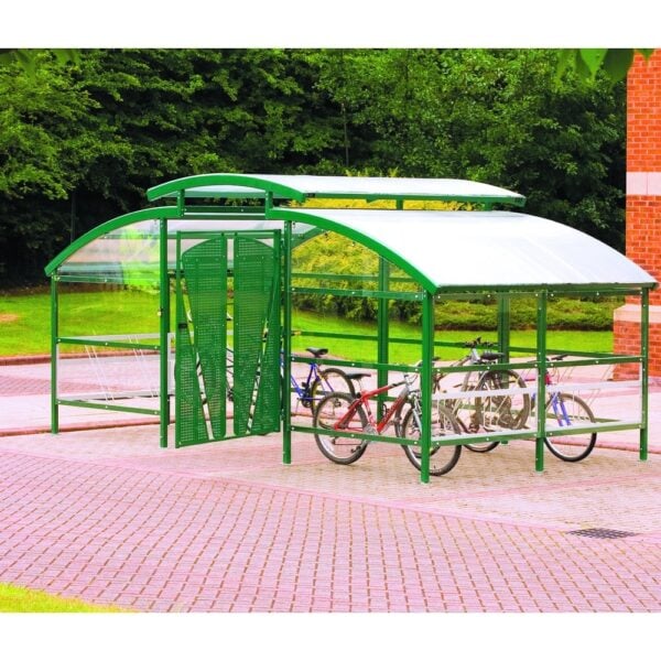 Cycle Compound Shelter 2625 x 5500 x 6000mm - with Security Canopy