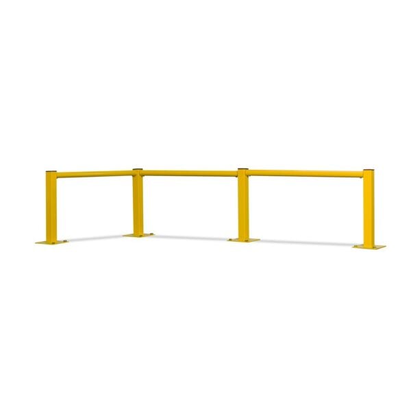 Round Tube Single Barrier Corner Post