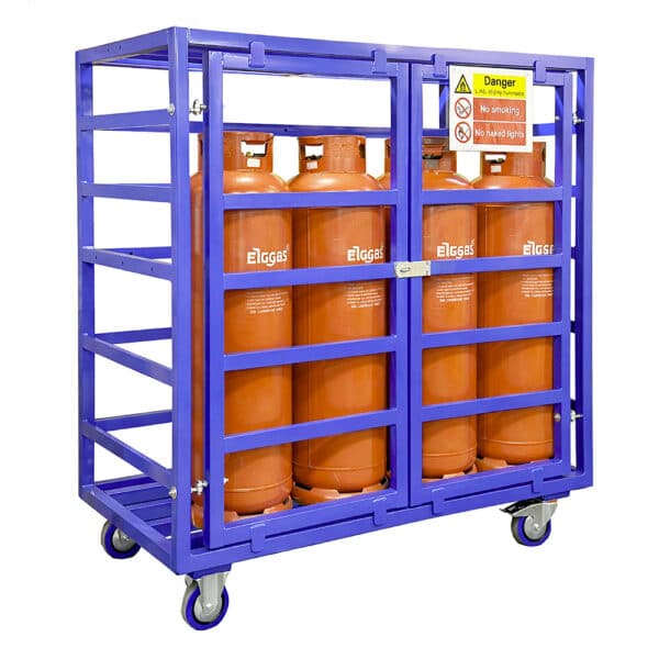 Mobile Gas Cylinder Cage (Blue)