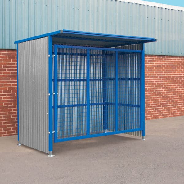 Mesh Gated Drum Storage Shelter