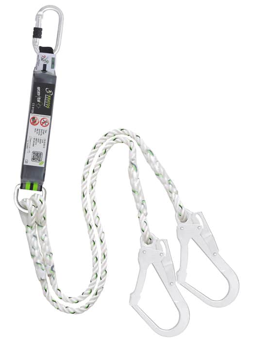 1.5m Y Forked Shock Absorbing Twisted Rope Lanyard