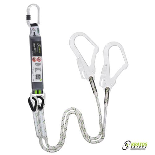 1m/1.5m Gravity Y Forked Shock Absorbing Kernmantle Rope Lanyard