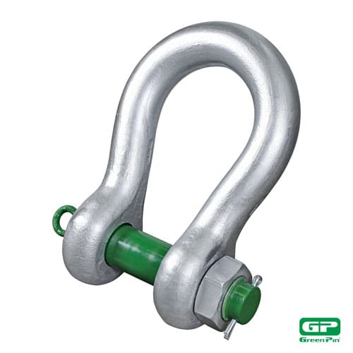 Green Pin® Heavy Duty Bow Shackle with Safety Nut and Bolt Pin – GPHDB