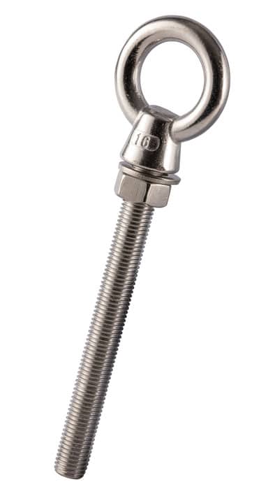 Stainless Steel Long Shank Eyebolt with Nut and Washer – SSEBL
